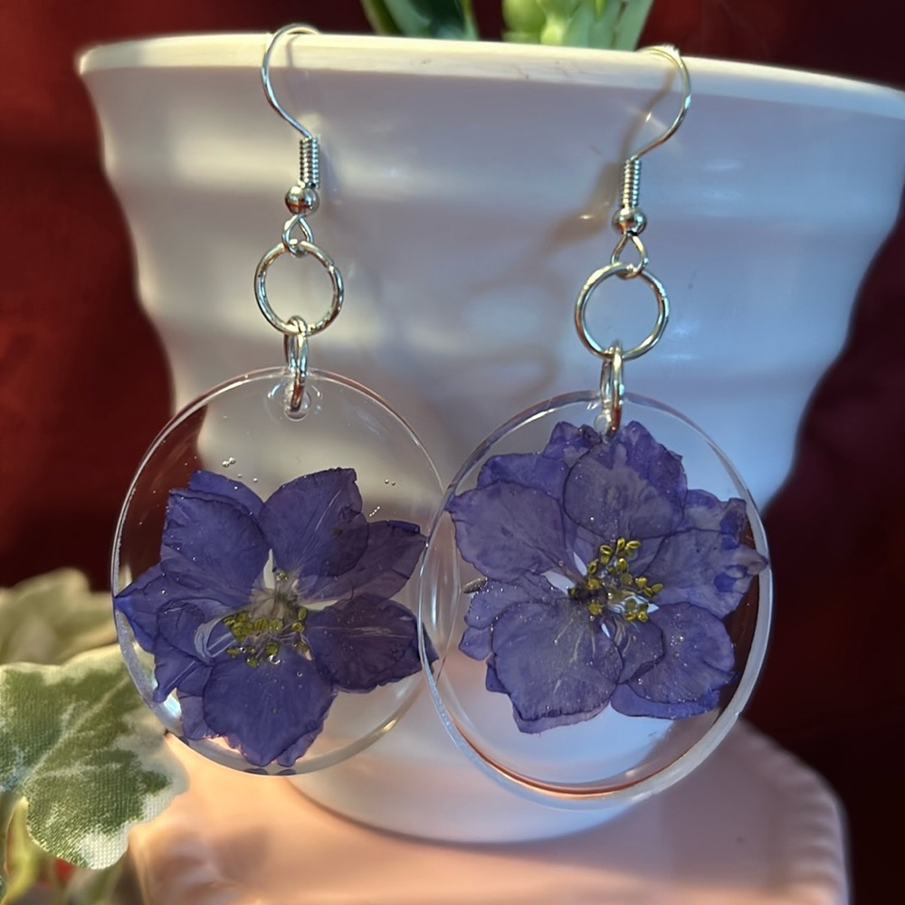 - New handcrafted dried flower 🌸 earrings #5